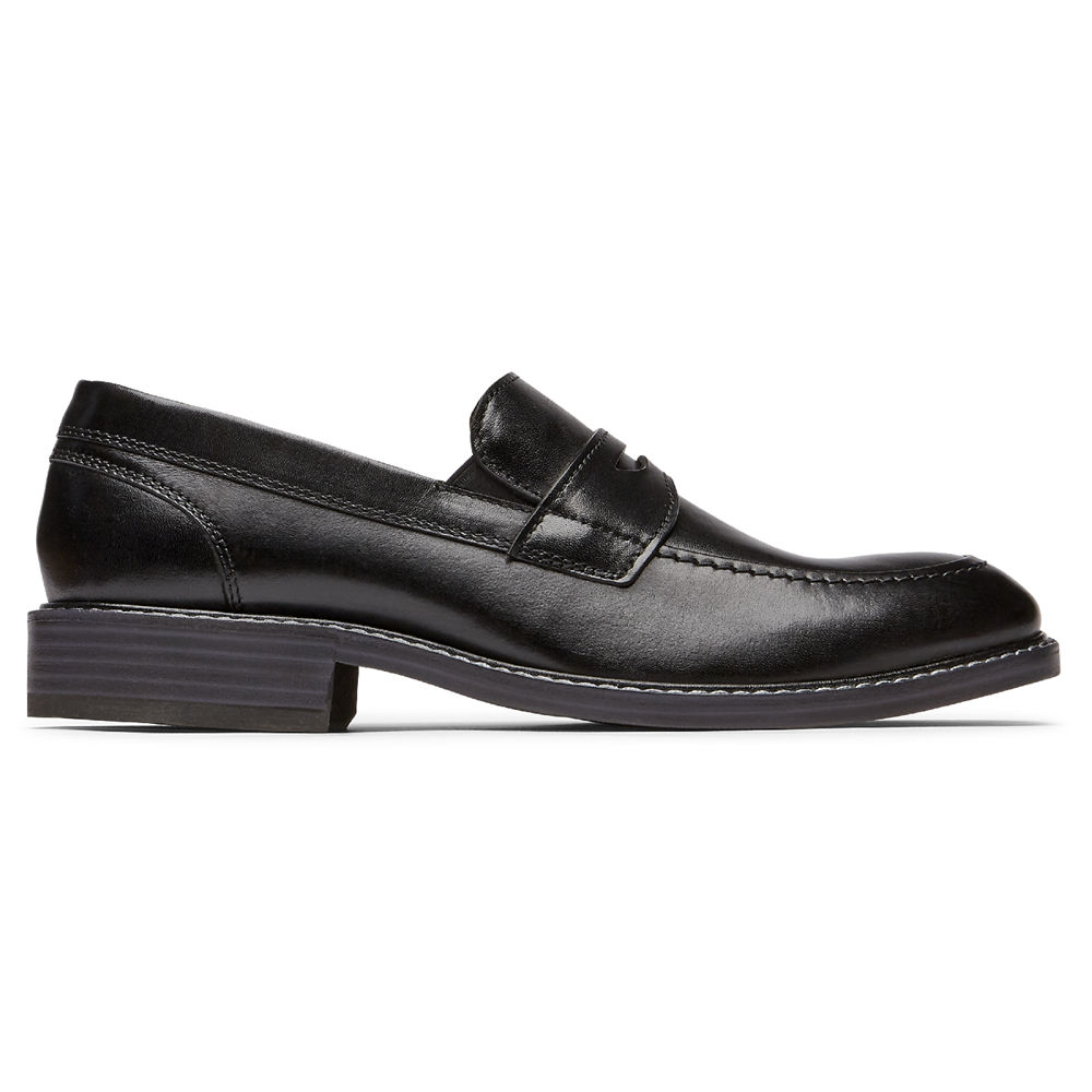 Mocassins Rockport Homem Pretas - Kenton Penny - 98741CRNY